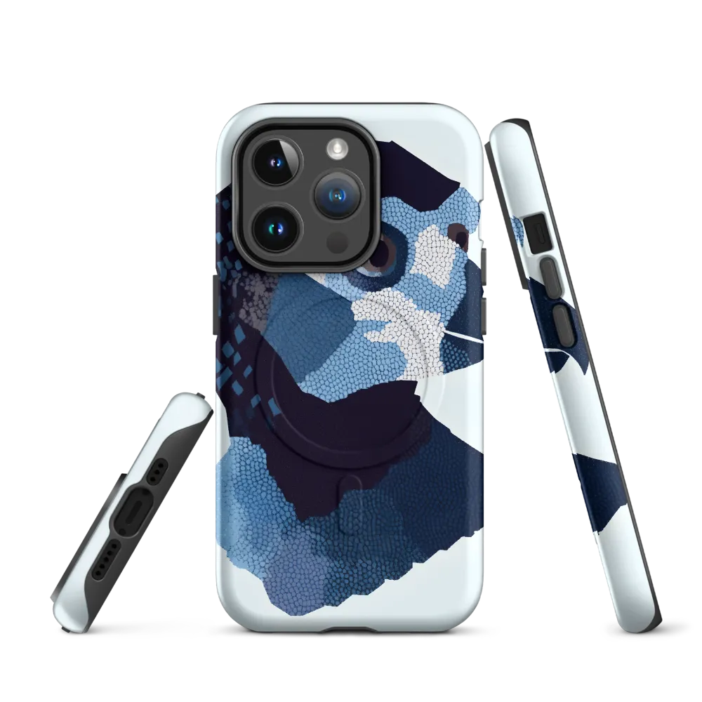 Abstract Avian Portrait in Blue