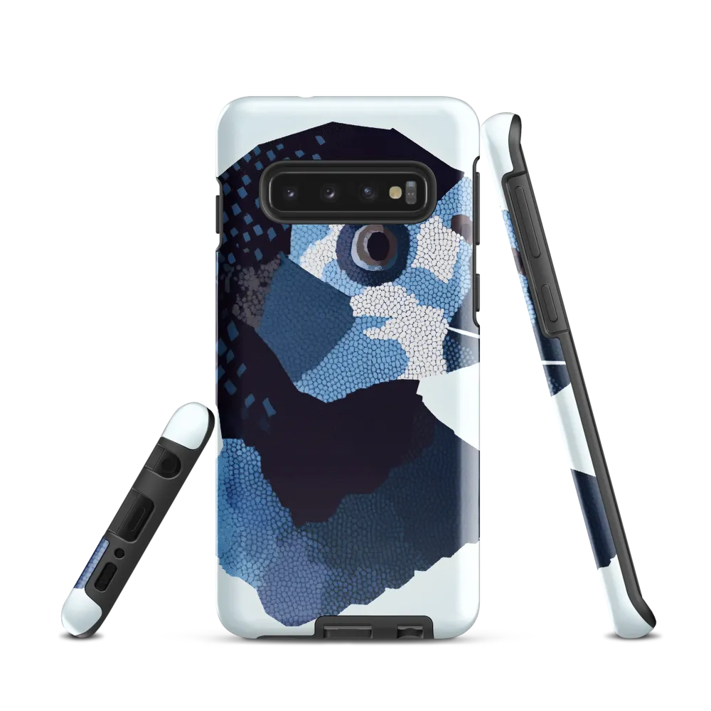 Abstract Avian Portrait in Blue