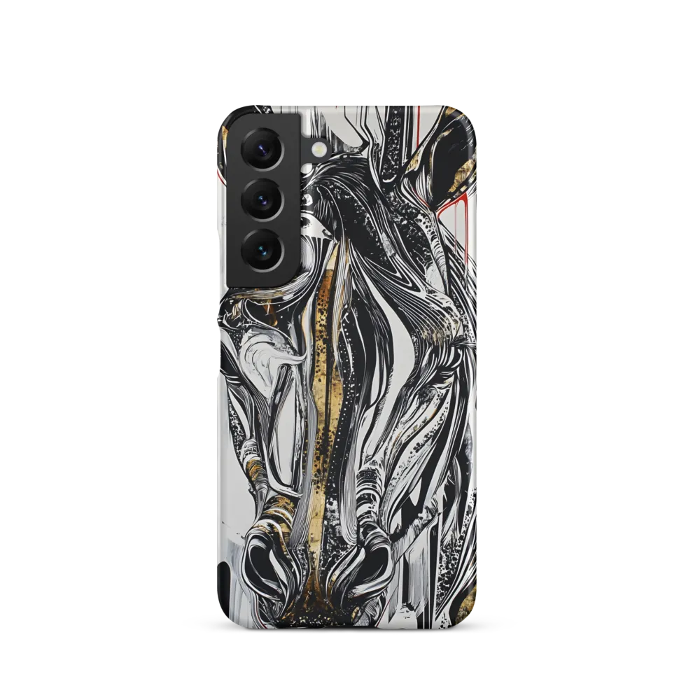 Ethereal Majesty: The Abstract Zebra | Phone Case |  S22 | Snap Case | Matte