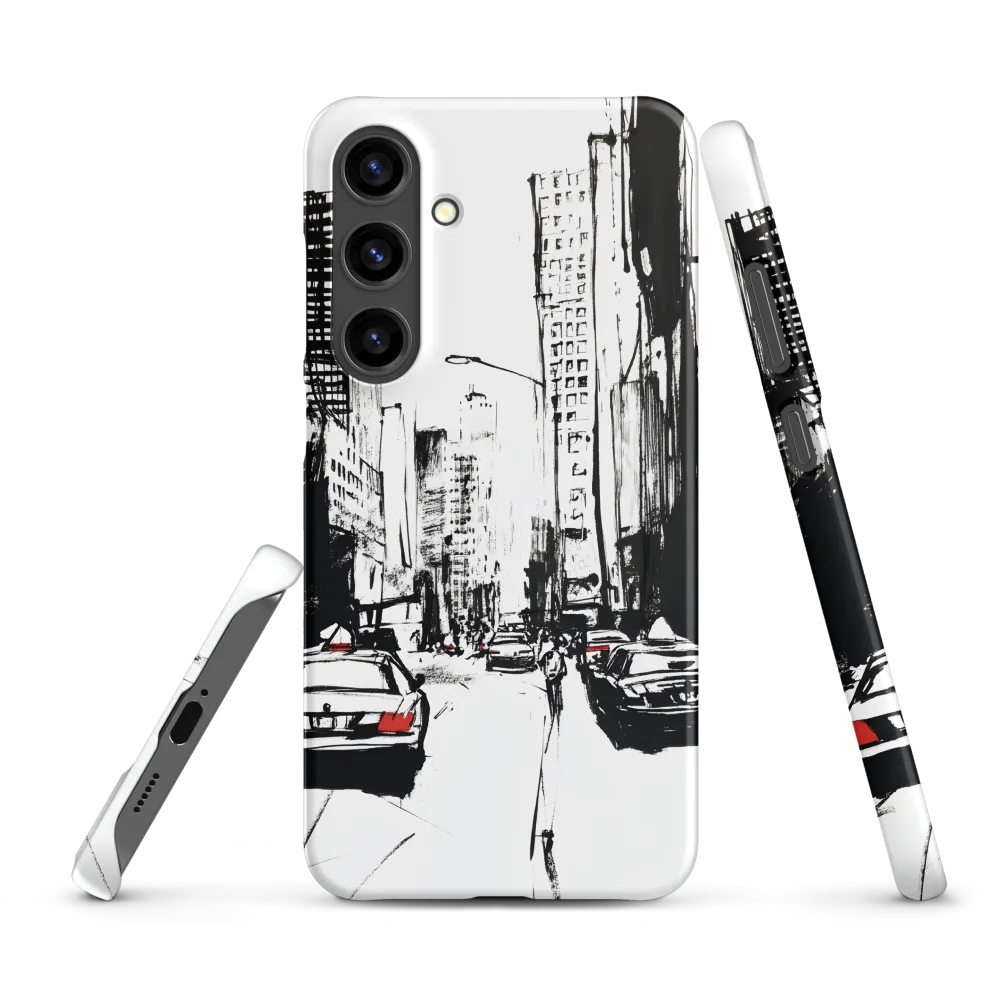 Urban Pulse: A Monochromatic Journey | Phone Case |  S24 Plus | Snap Case | Matte