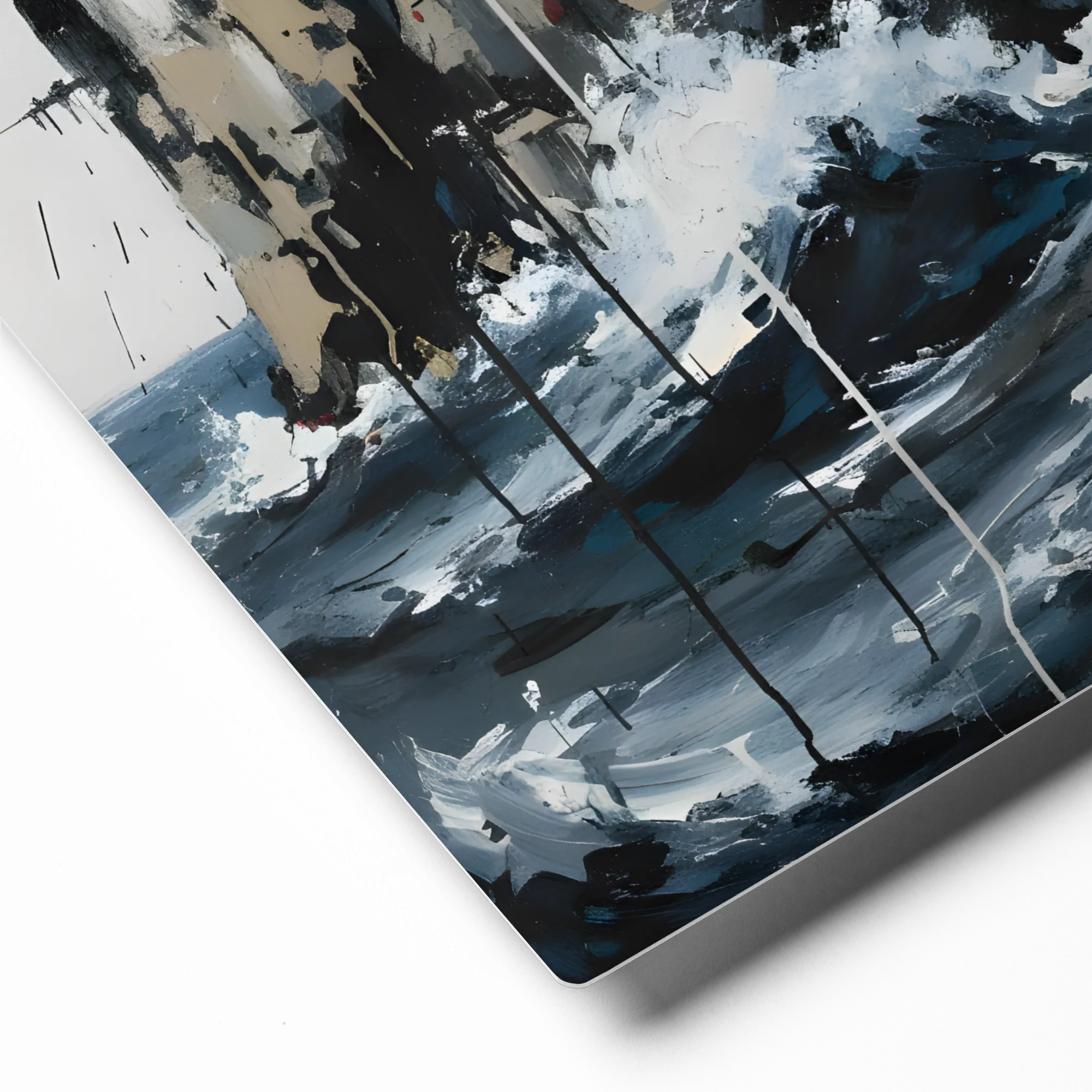 Stormy Sea Stack 
 Metal Print | 16″x 20″