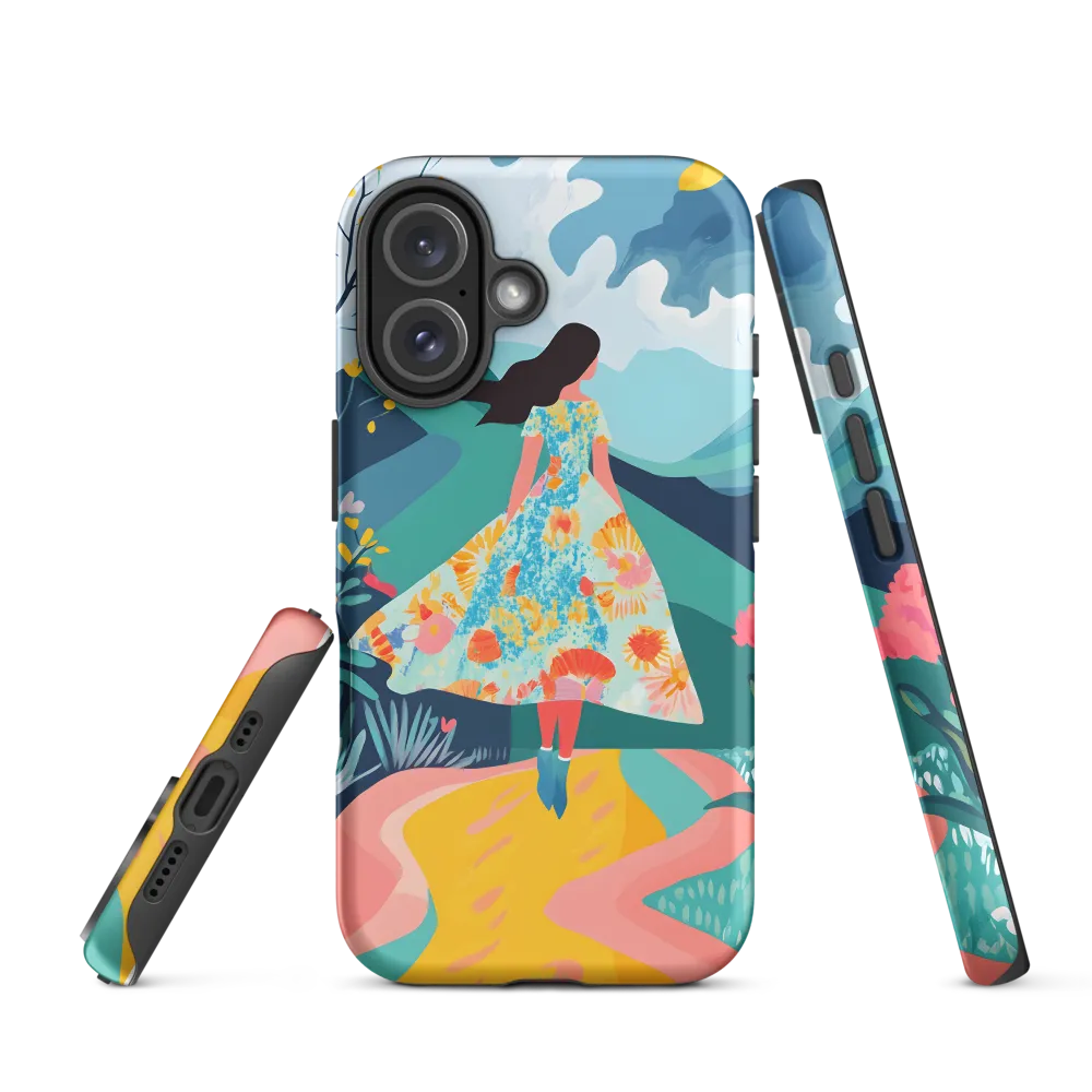 Walking into Colorful Serenity | Phone Case