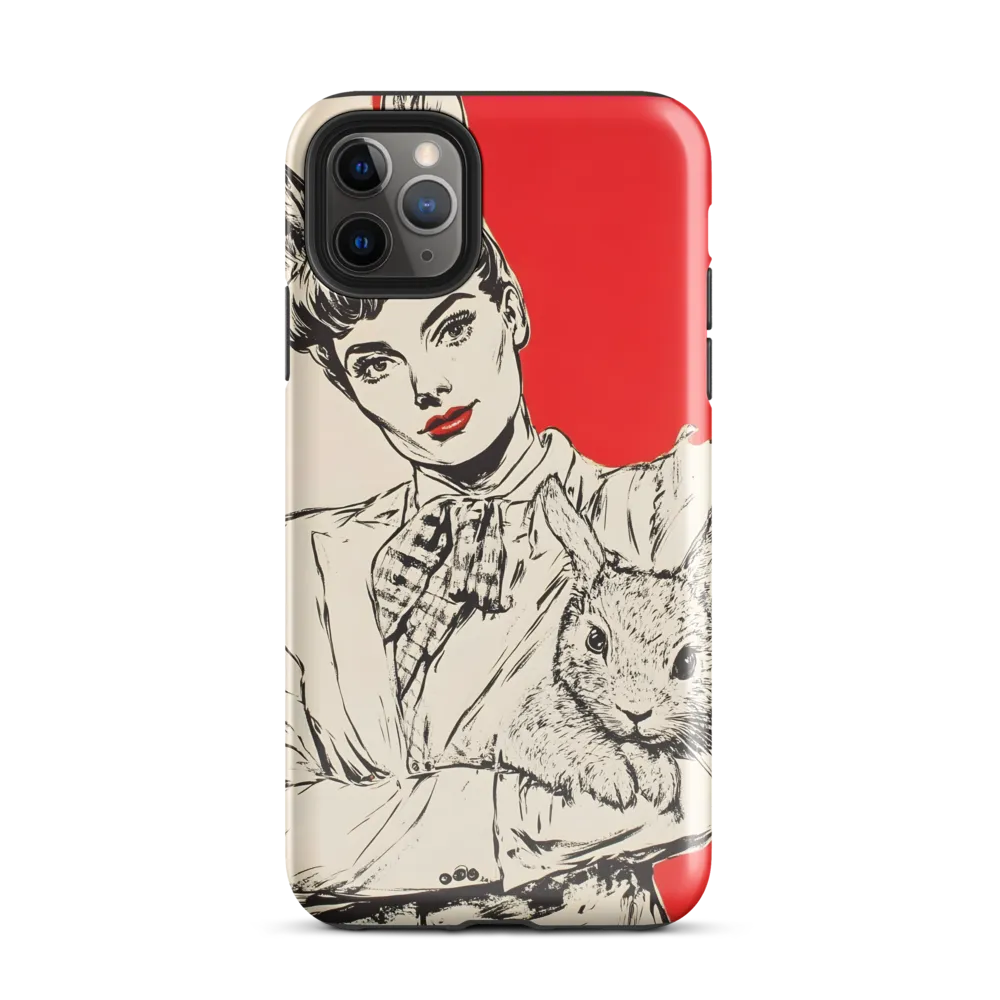 Whimsical Elegance: The Rabbit Lady | Phone Case |  11 Pro Max | Tough Case | Glossy