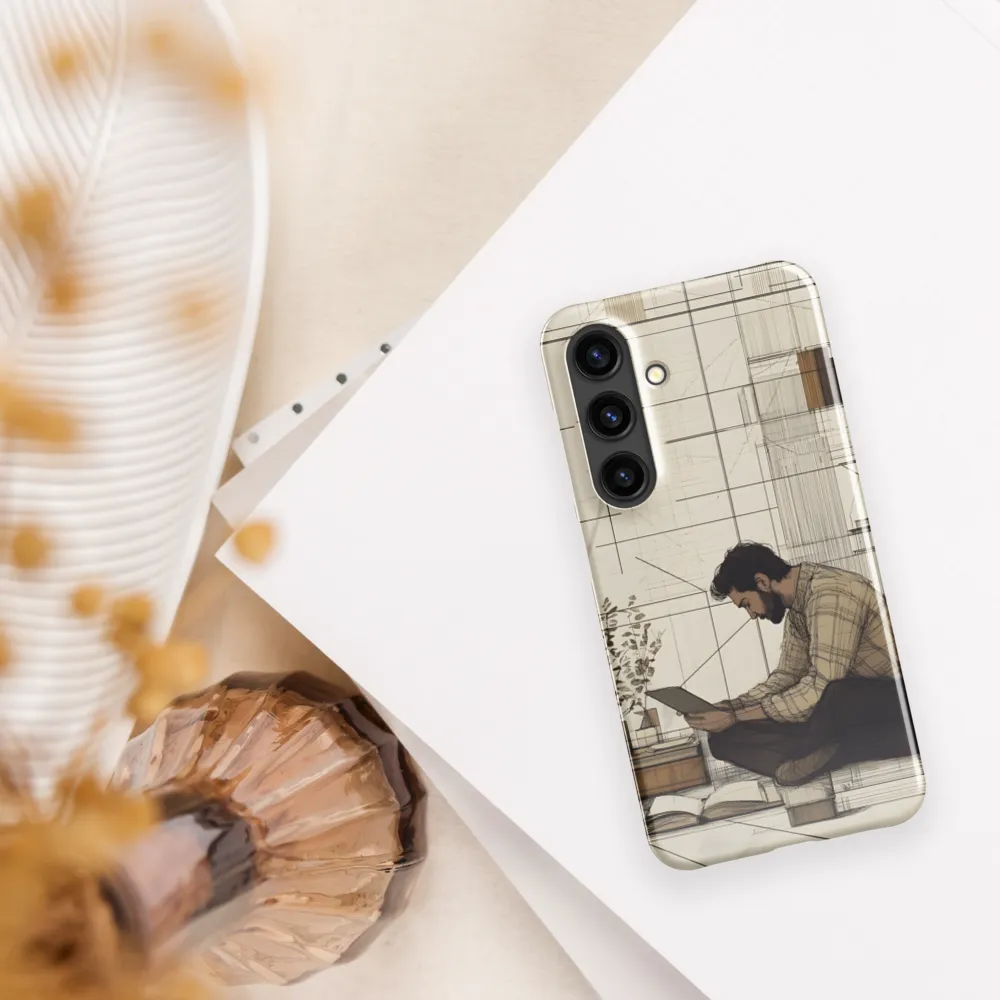 Quiet Reflections in Line | Phone Case |  S24 | Snap Case | Glossy