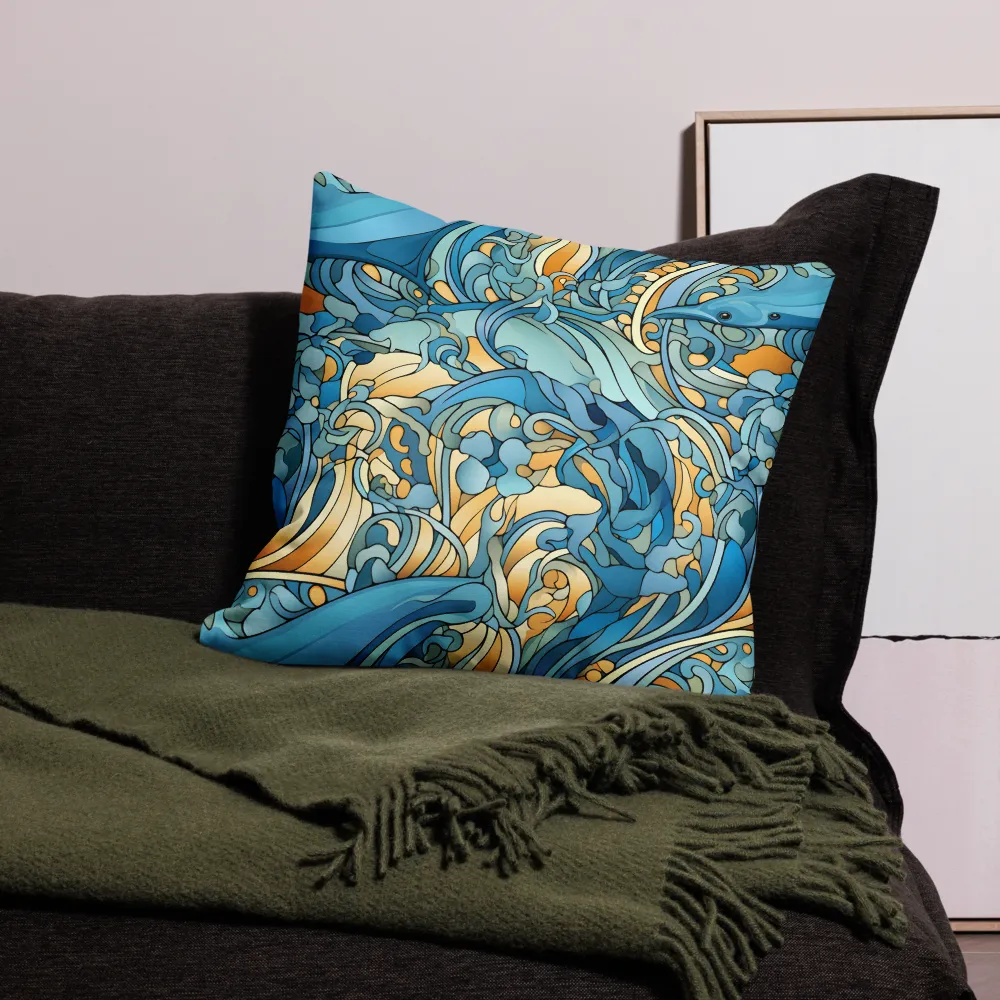 Dancing Waves of the Ocean | Pillow | 22″×22″