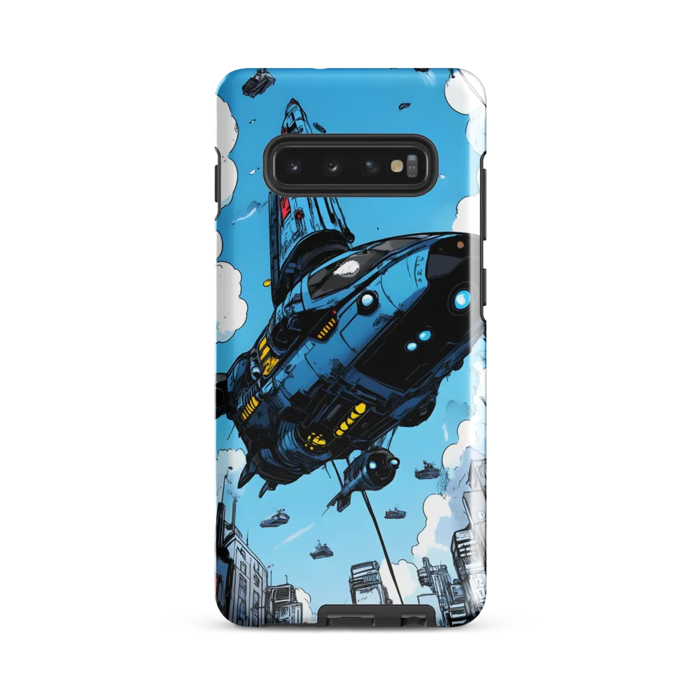 Skyward: A Journey Through the Futuristic City | Phone Case |  S10 Plus | Tough Case | Glossy