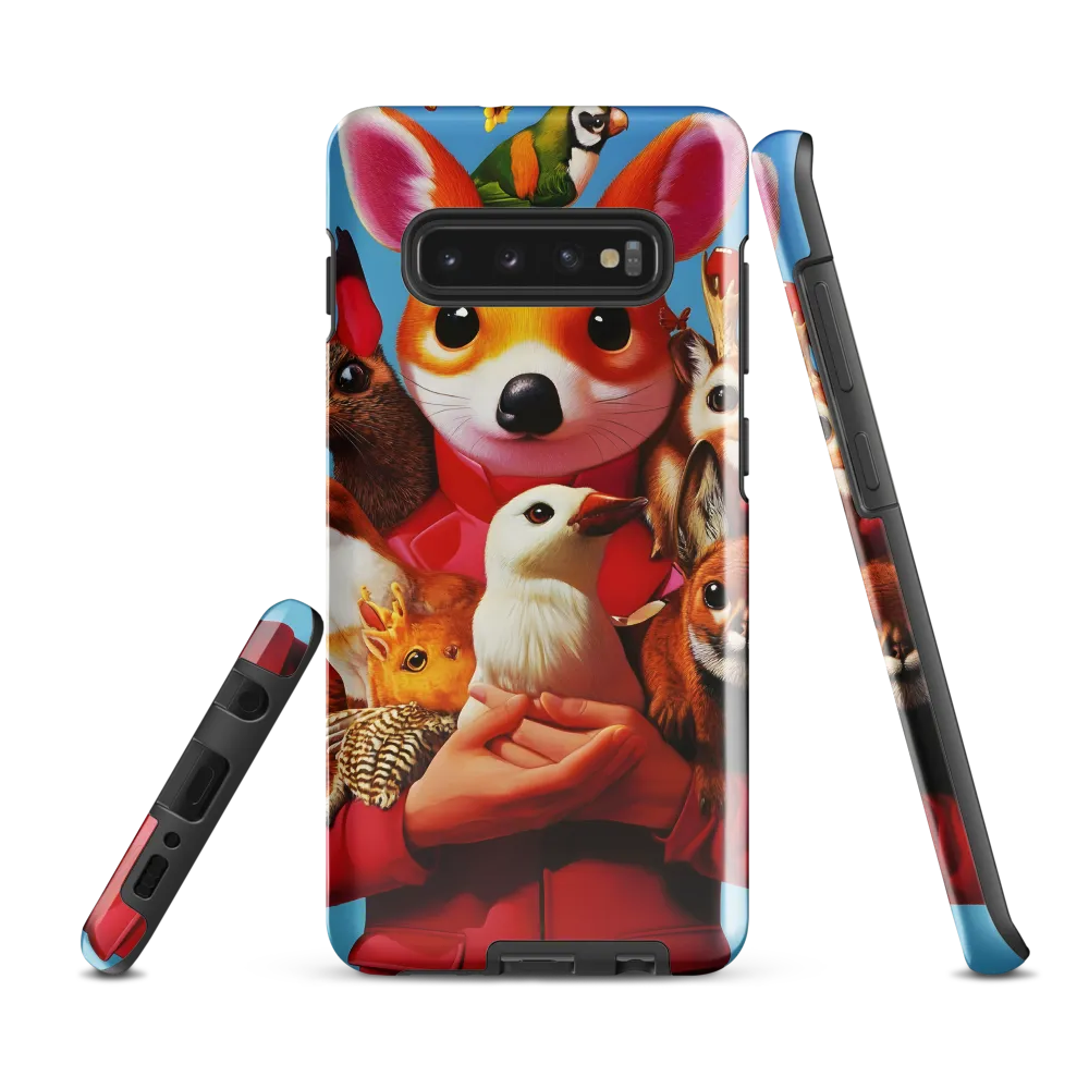 Harmony in Whimsy: A Modern Animal Ensemble | Phone Case |  S10 Plus | Tough Case | Glossy