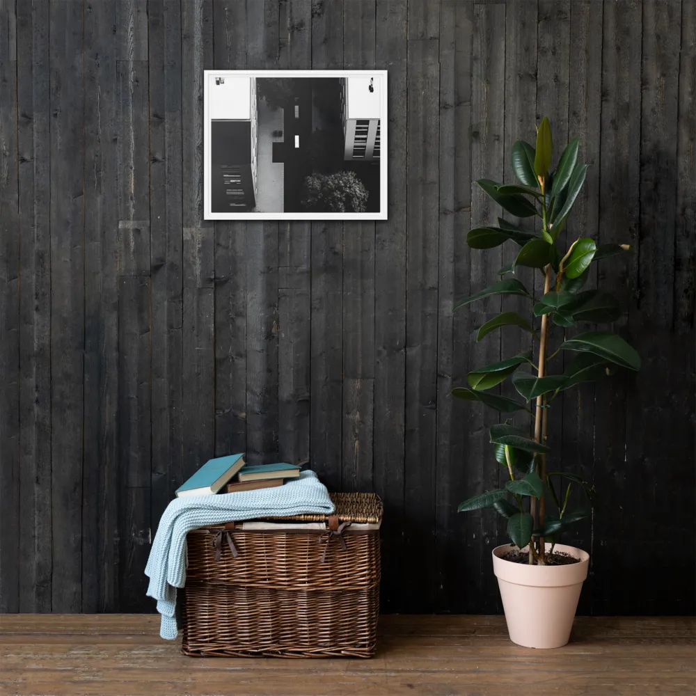 Urban Serenity from Above | Canvas with White Frame | 16″×20″