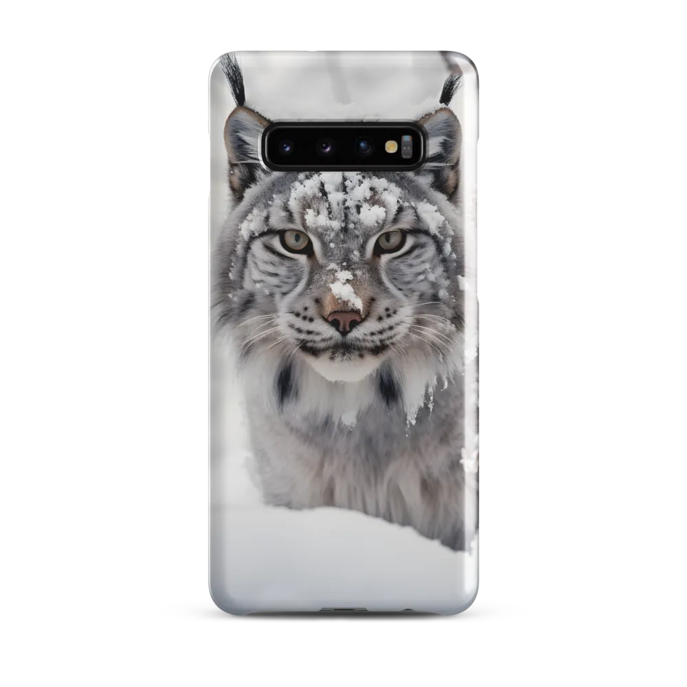 Whispers of Winter: The Lynx in Snow | Phone Case |  S10 Plus | Snap Case | Glossy