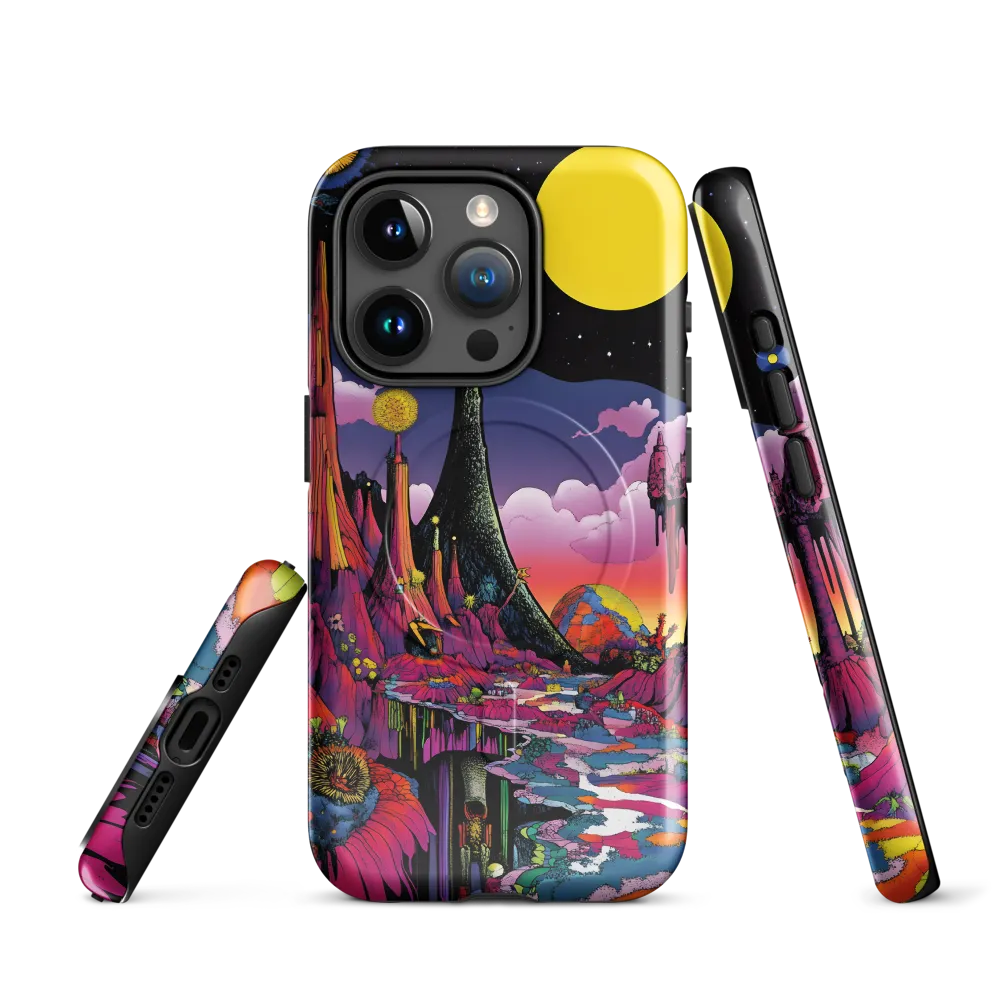 Celestial Dreams: A Journey Through an Alien Landscape | Phone Case |  15 Pro | MagSafe® Tough Case | Glossy
