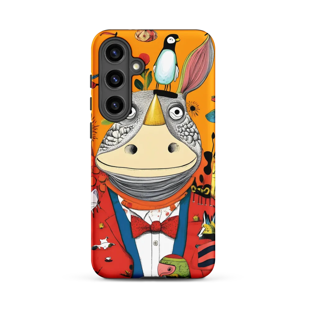Whimsical Rhinoceros: A Playful Encounter