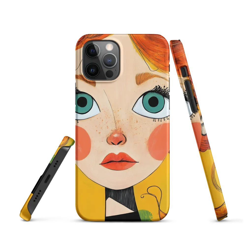 Whimsical Portrait of a Girl | Phone Case |  12 Pro | Snap Case | Matte