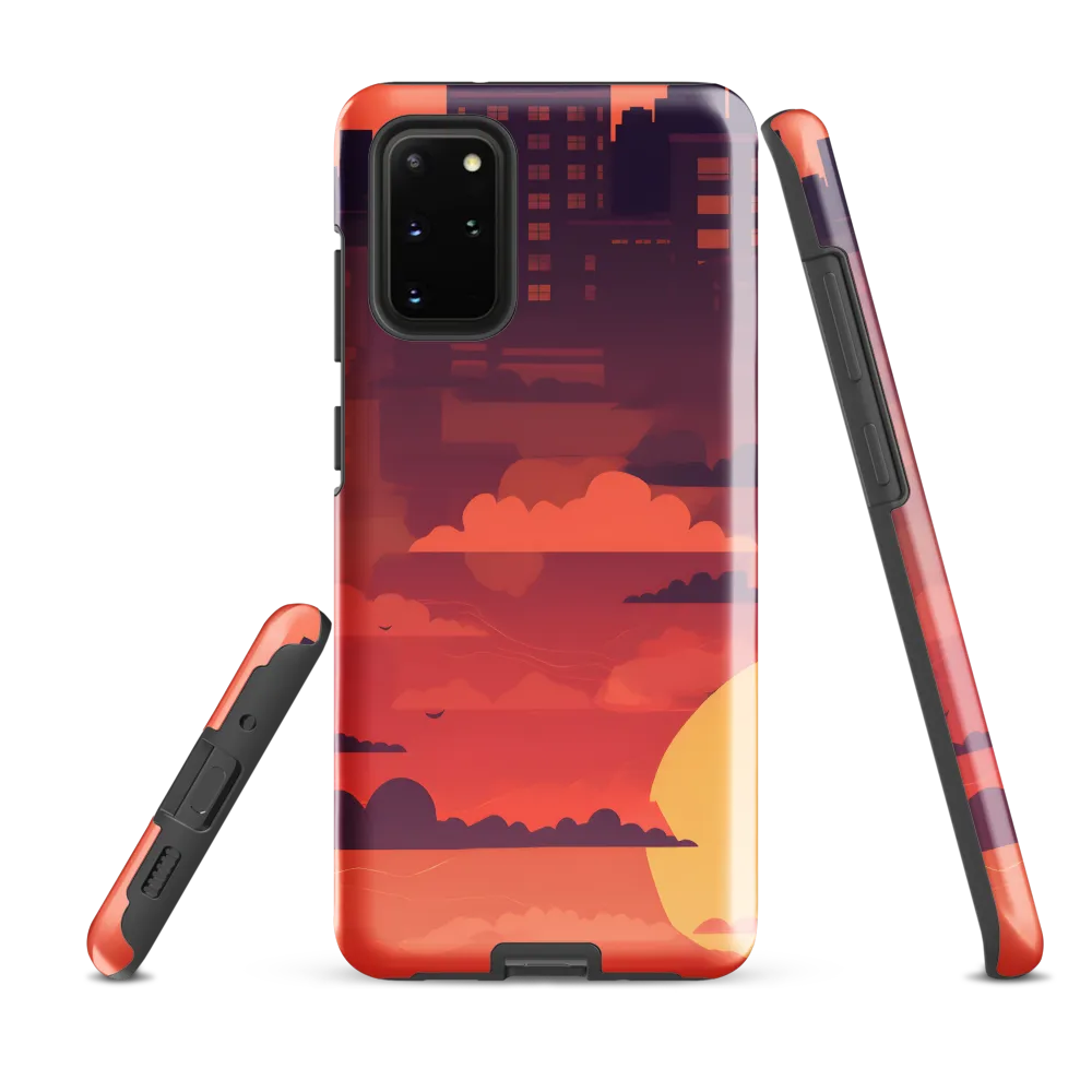 Urban Dusk: A Symphony of Cityscapes | Phone Case |  S20 Plus | Tough Case | Glossy