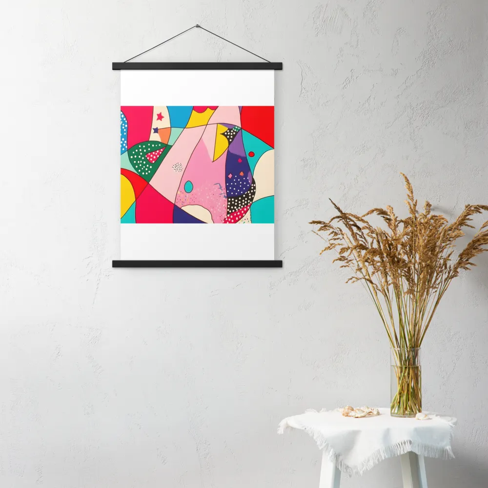 Playful Geometry in Color | Poster With Black Wood Hanger | 18″×24″