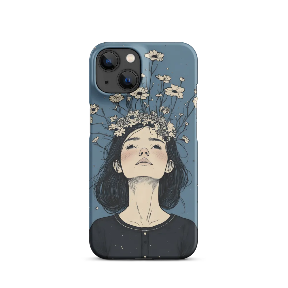 Floral Serenity: A Portrait of Tranquility | Phone Case |  14 | Snap Case | Matte