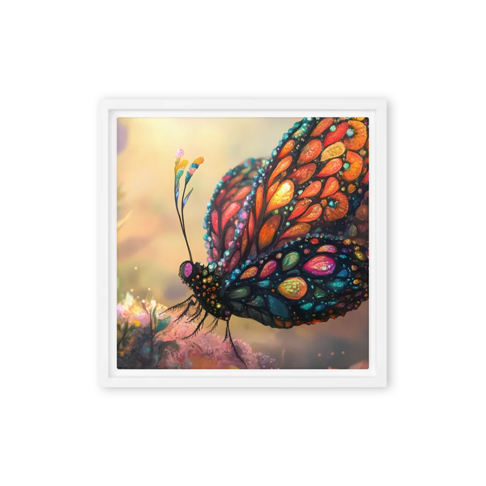 Whispers of a Colorful Dream | Canvas with White Frame | 12″×12″