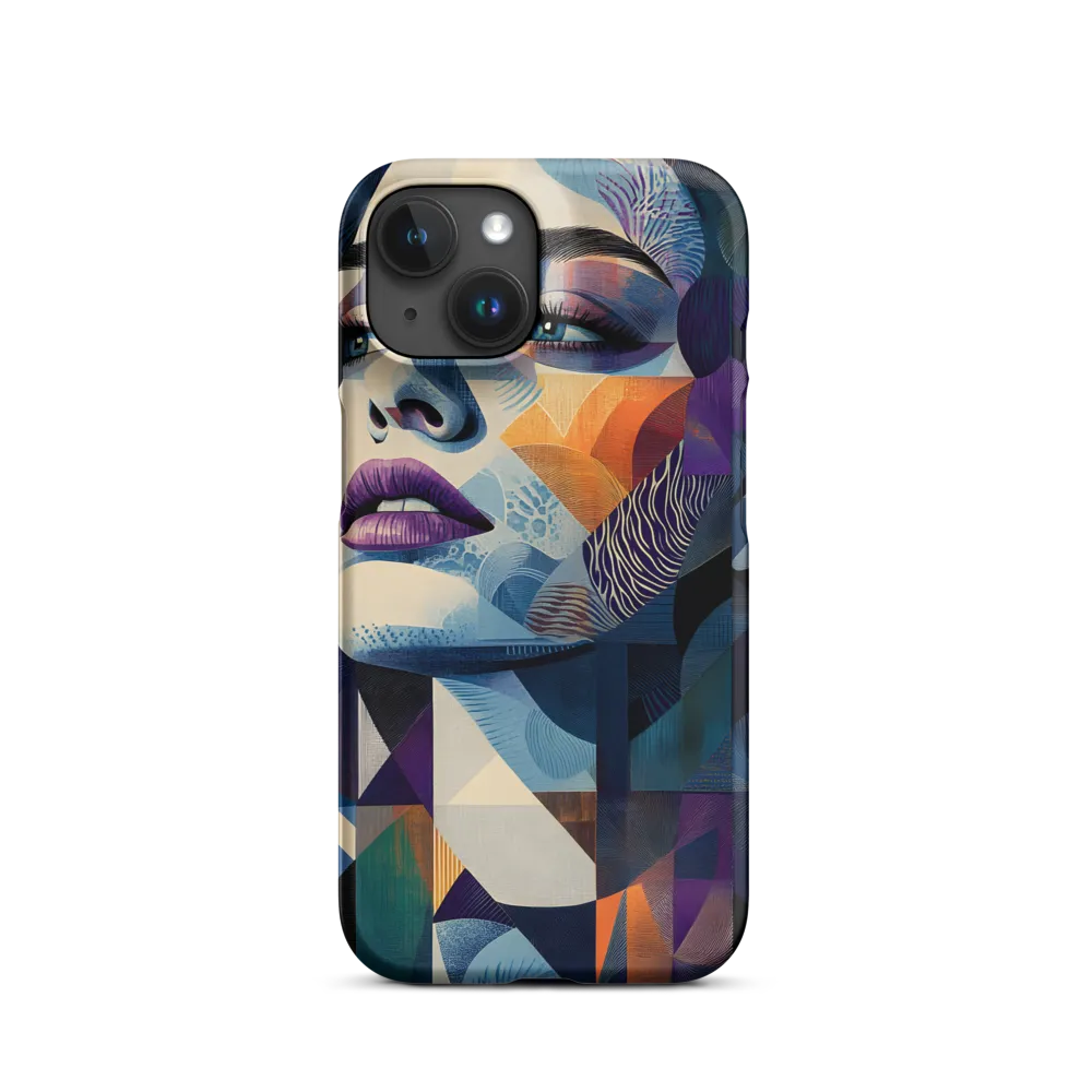 Fragmented Mystery: A Modern Portrait | Phone Case |  15 | Snap Case | Matte