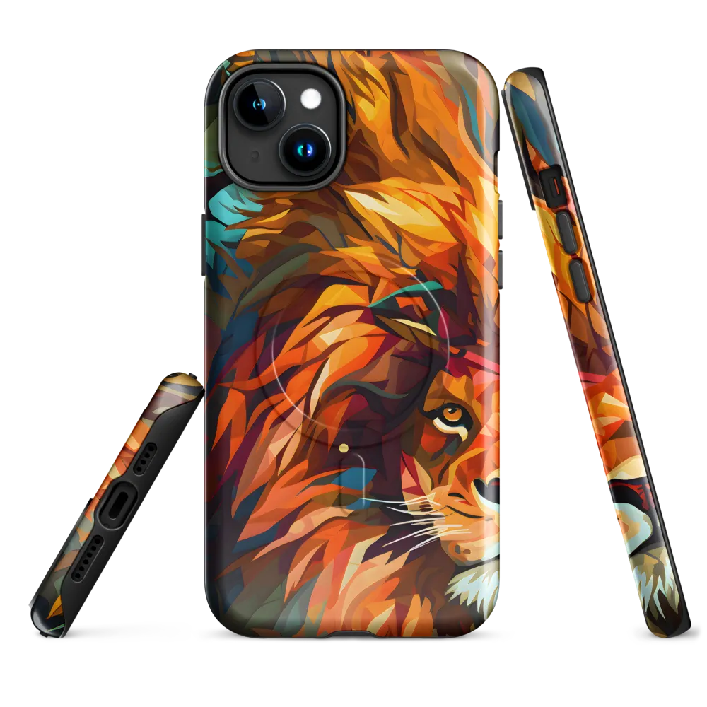Majestic Gaze: The Polygonal Lion