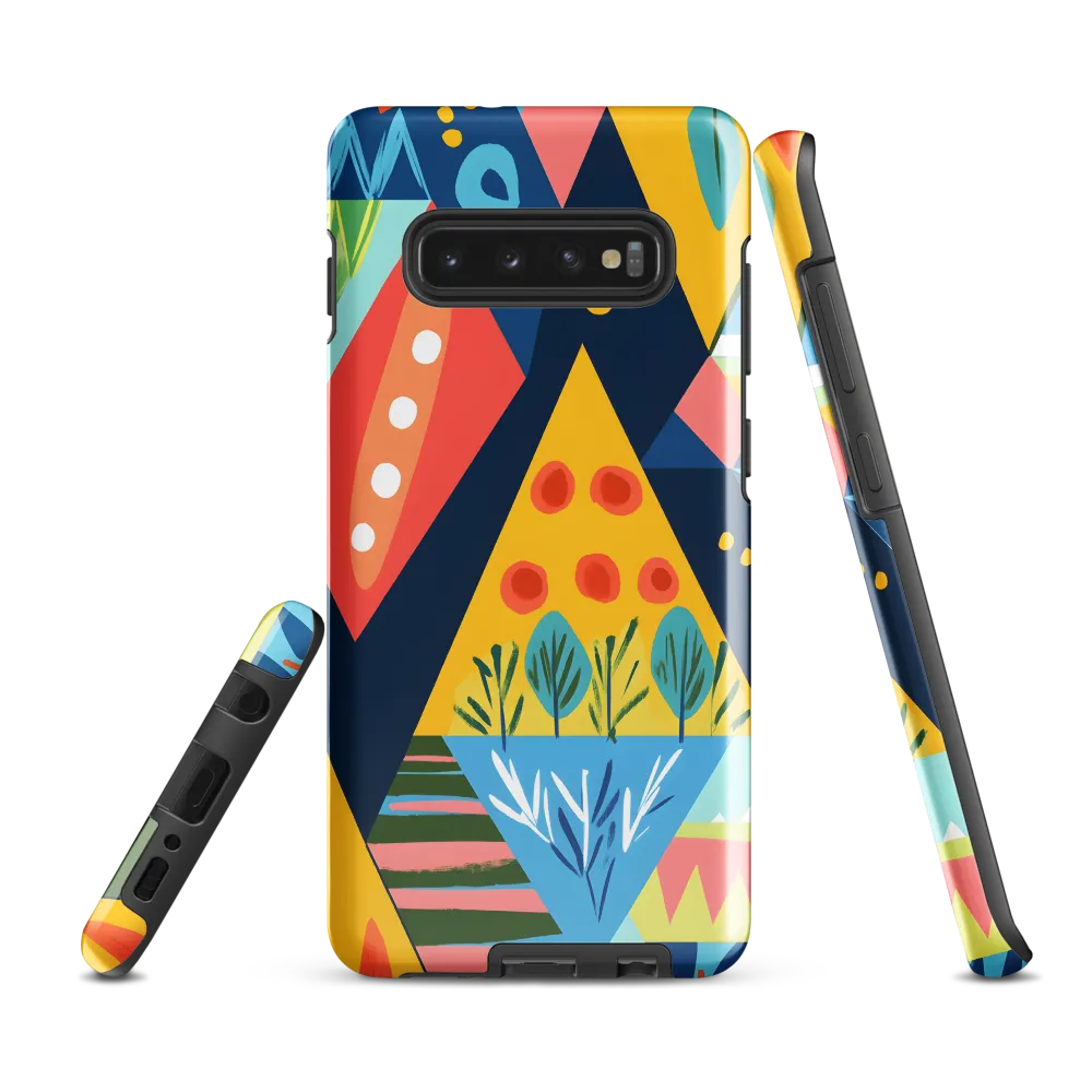 Vibrant Geometric Harmony | Phone Case |  S10 Plus | Tough Case | Glossy