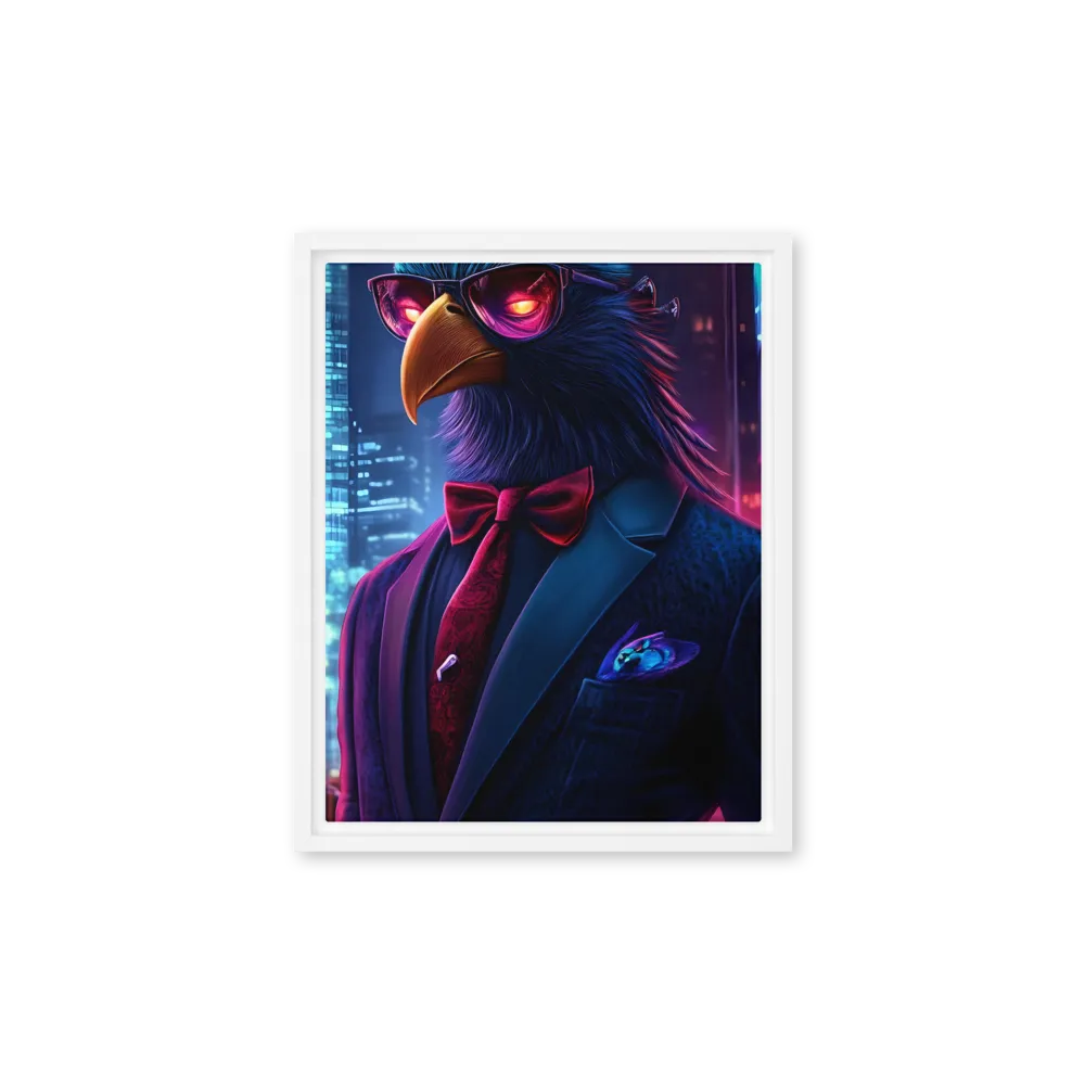 The Dapper Avian | Canvas with White Frame | 11″×14″