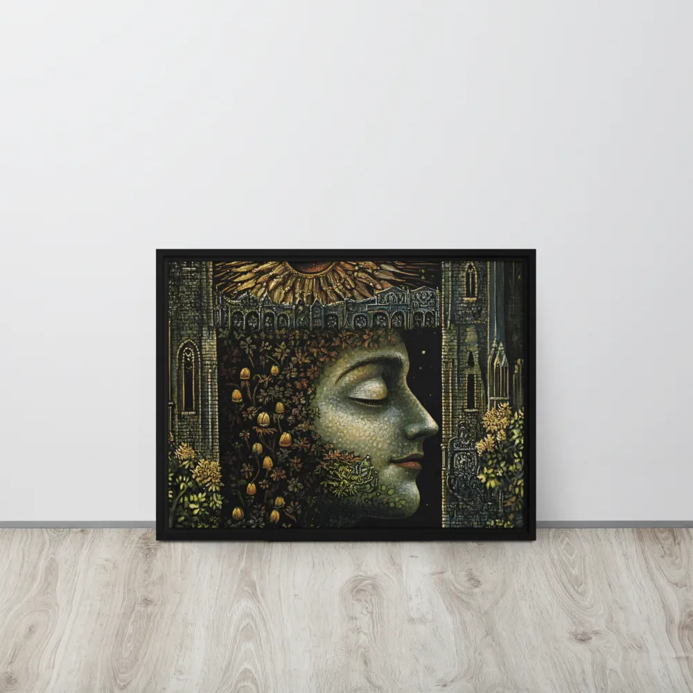 Nature’s Embrace: The Infinite Connection | Canvas with Black Frame | 18″×24″