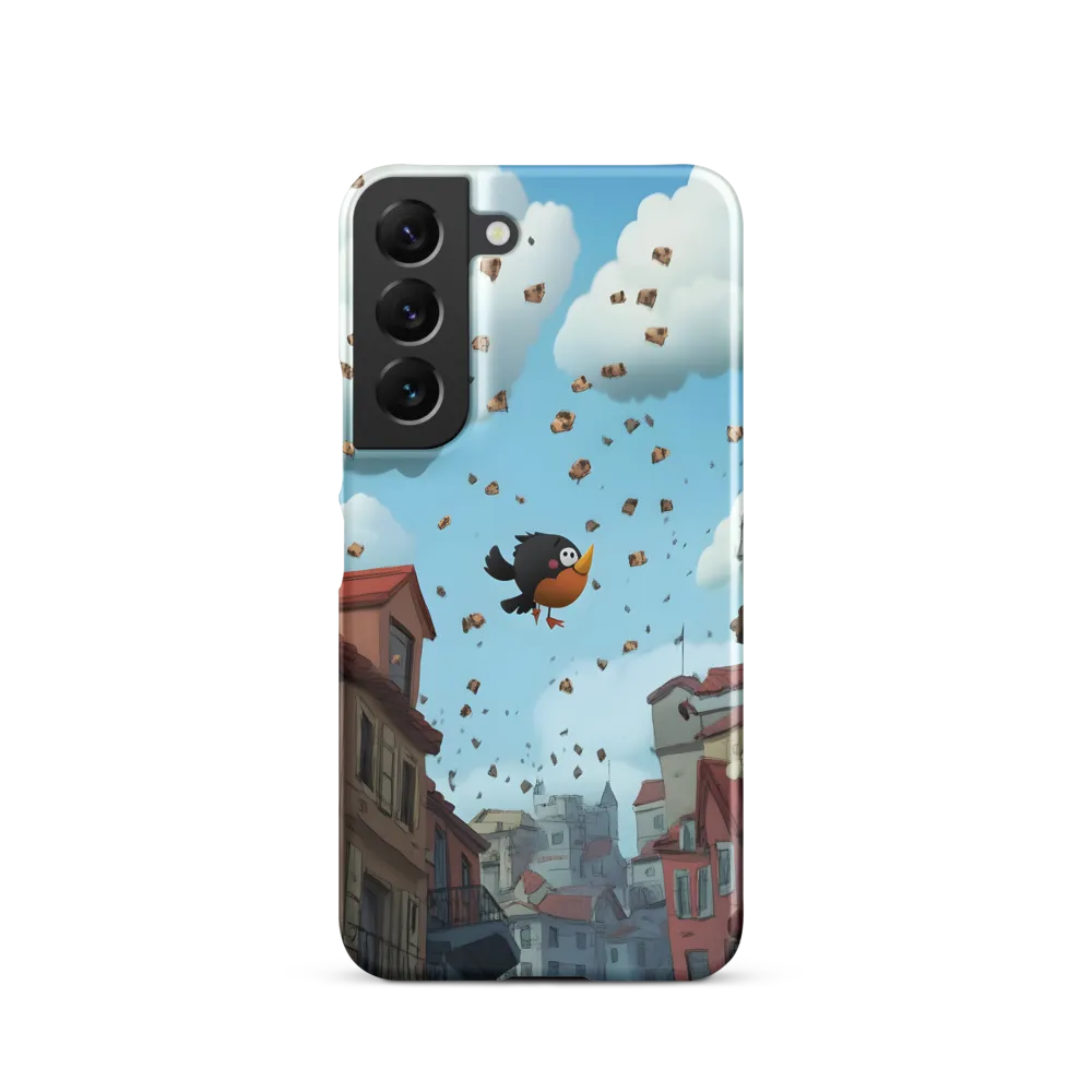 A Whimsical Flight Through Bread and Sky | Phone Case |  S22 | Snap Case | Matte