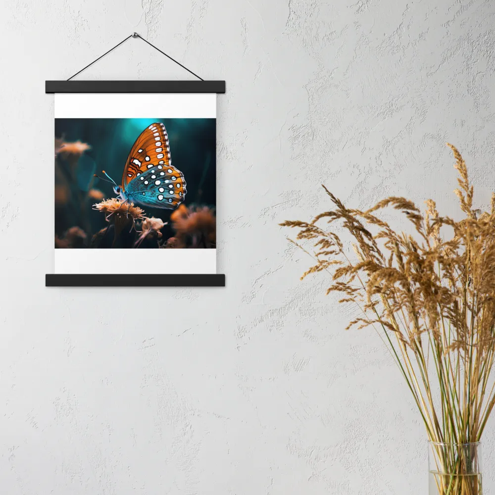 Whispers of Color: The Butterfly's Embrace | Poster With Black Wood Hanger | 11″×14″