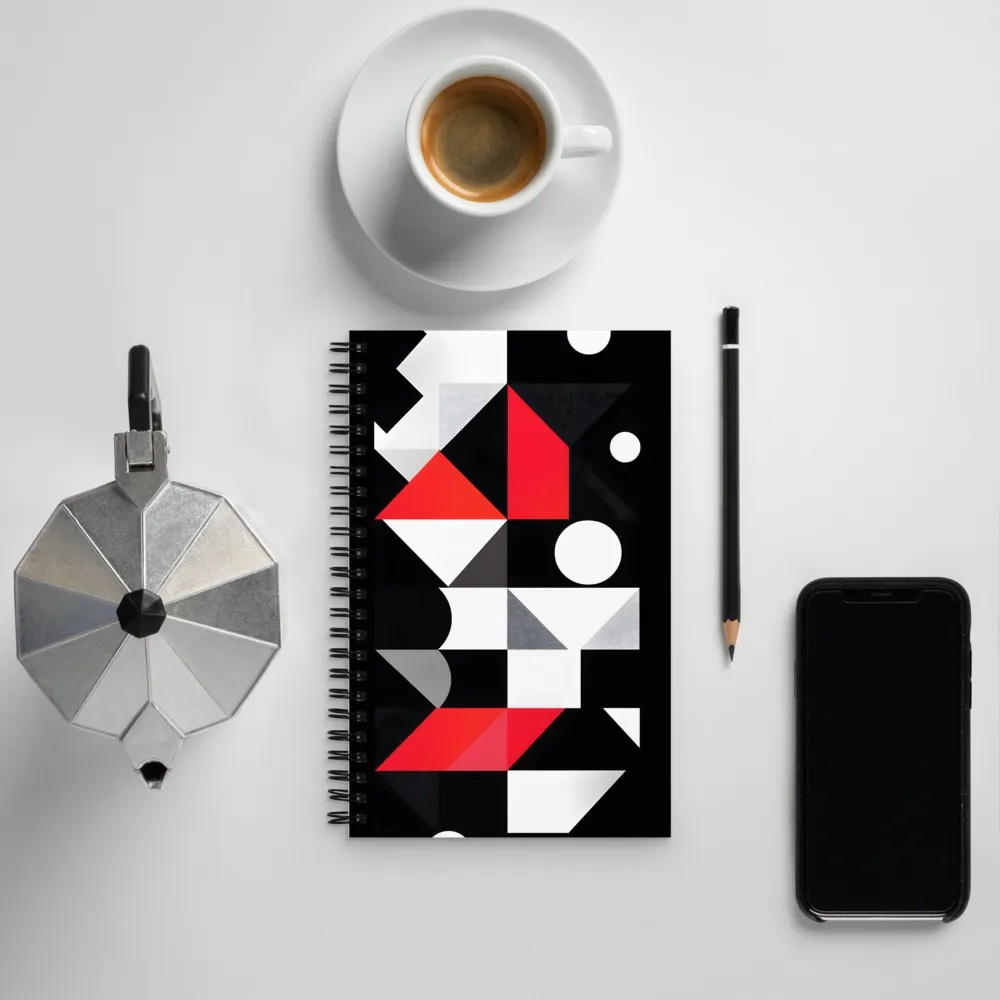 Dynamic Geometric Composition | Spiral Notebook