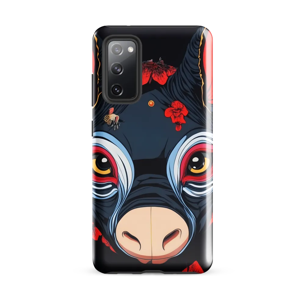 Mystical Bull with Floral Motifs