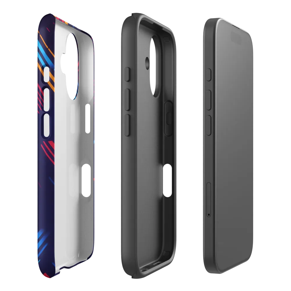 Dynamic Geometric Symphony | Phone Case |  16 | Tough Case | Matte