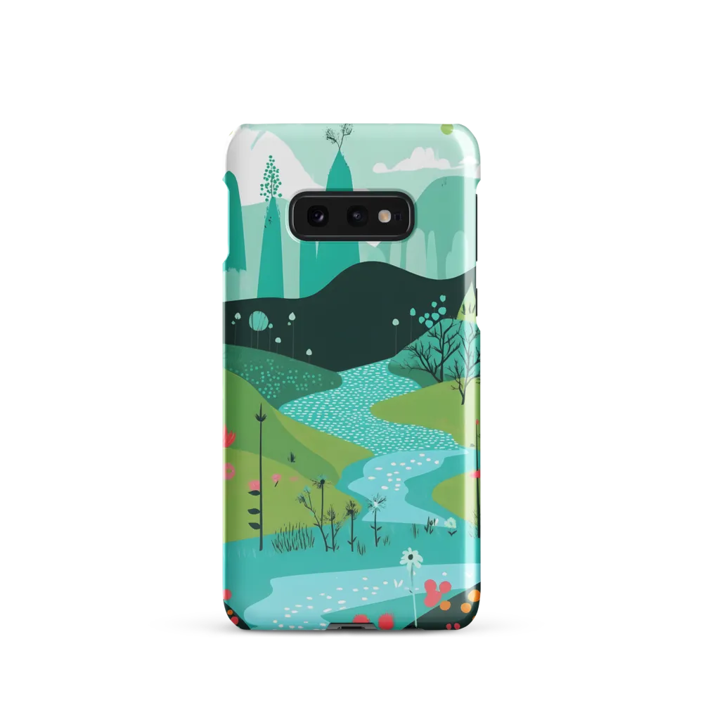 Whimsical River in a Lush Landscape