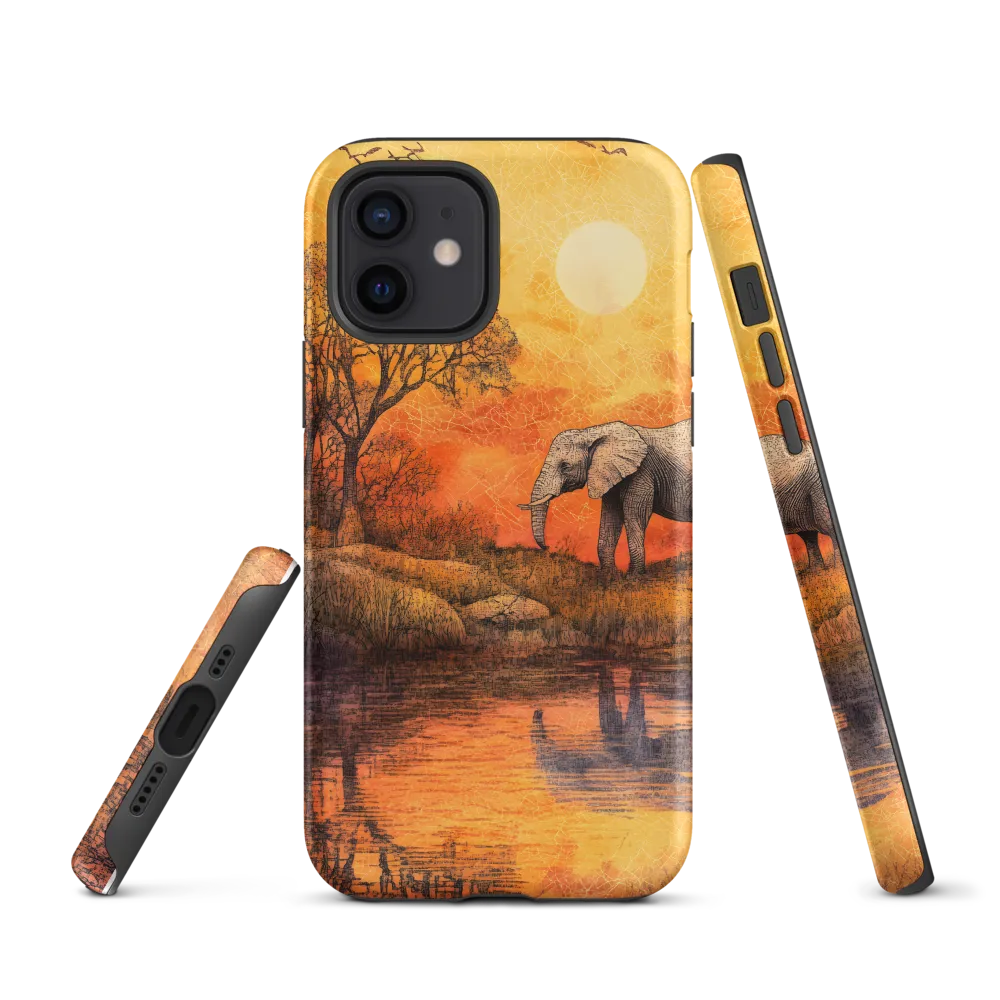 Elephant's Serenity at Dusk
