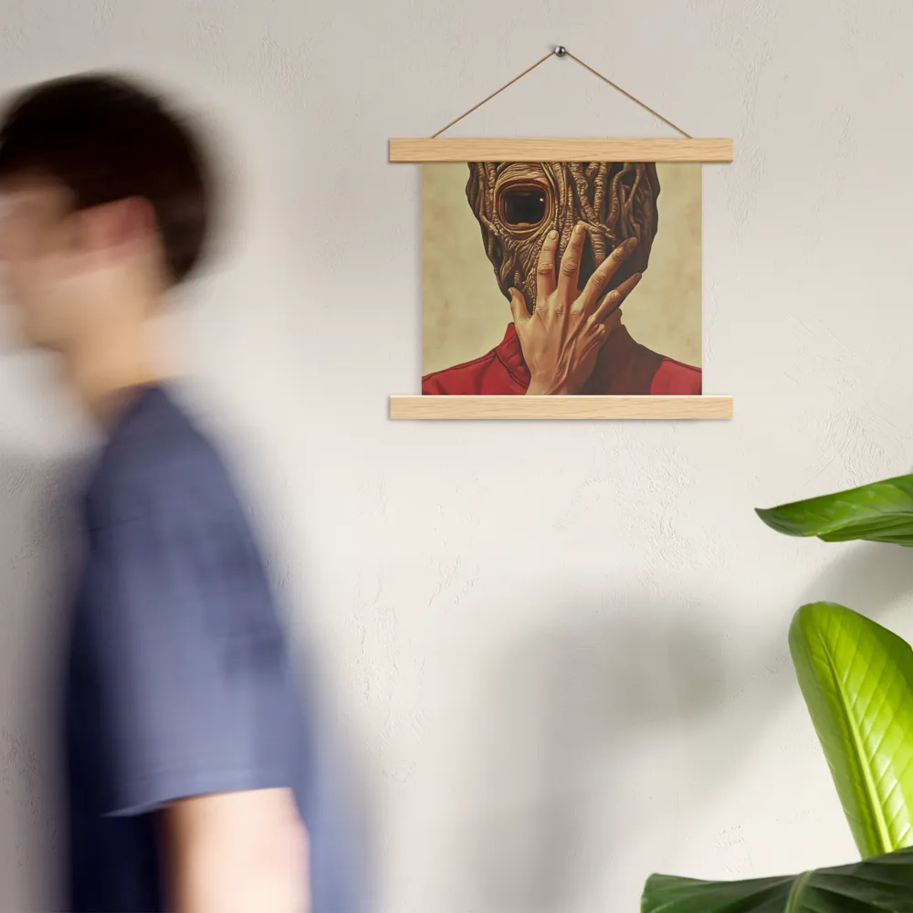 The Mask of Roots | Poster With Oak Wood Hanger | 10″×10″