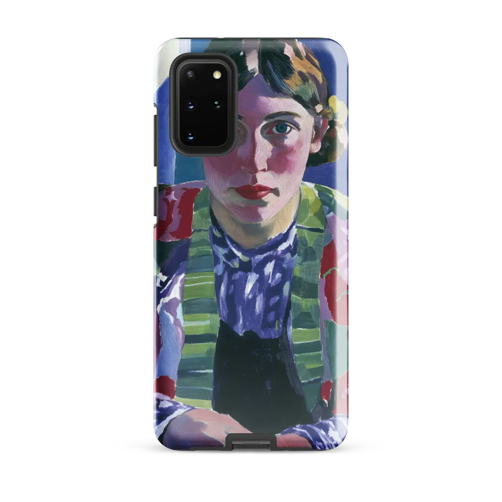 Vibrant Gaze: A Modernist Portrait