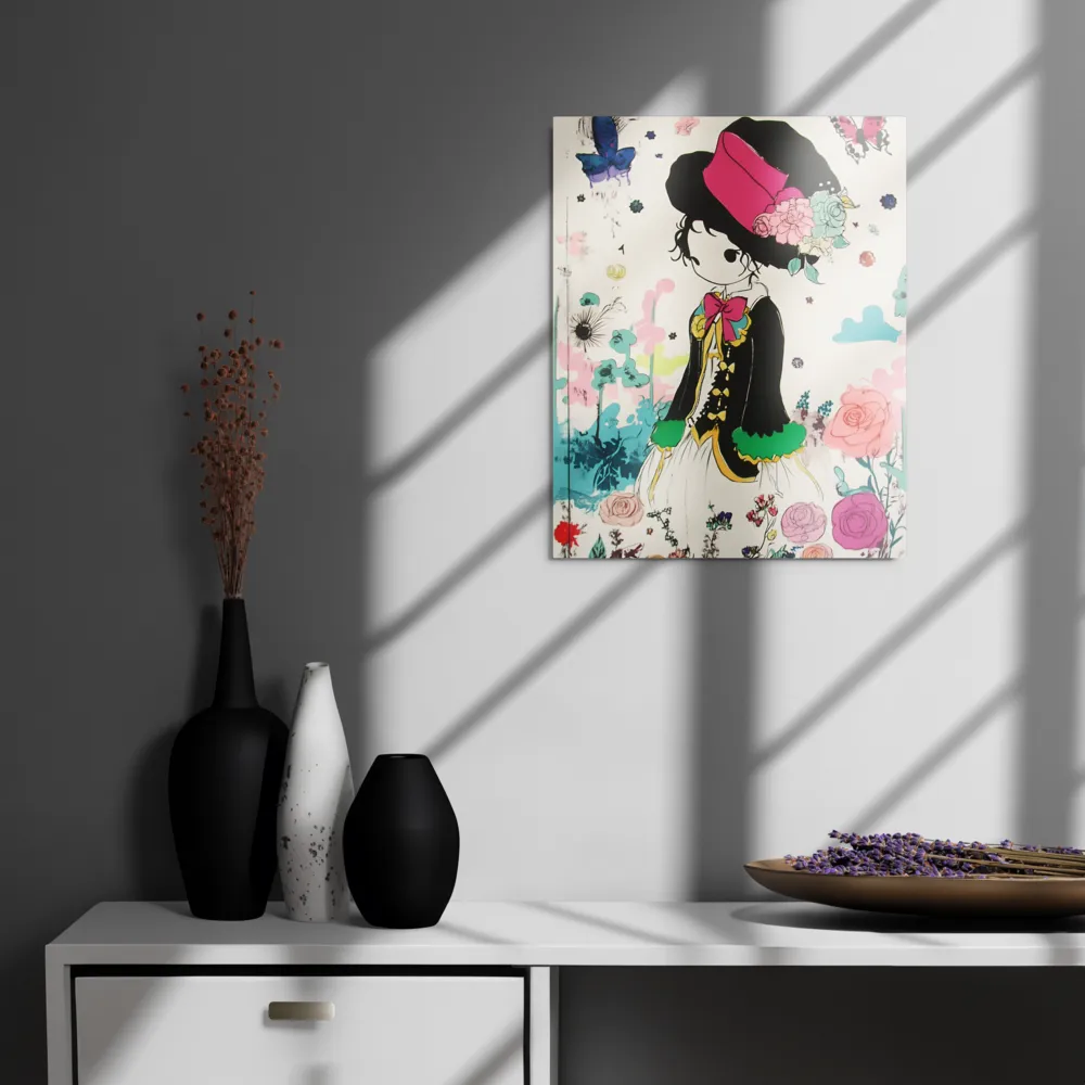 Whimsical Garden Reverie | Metal Print | 16″×20″