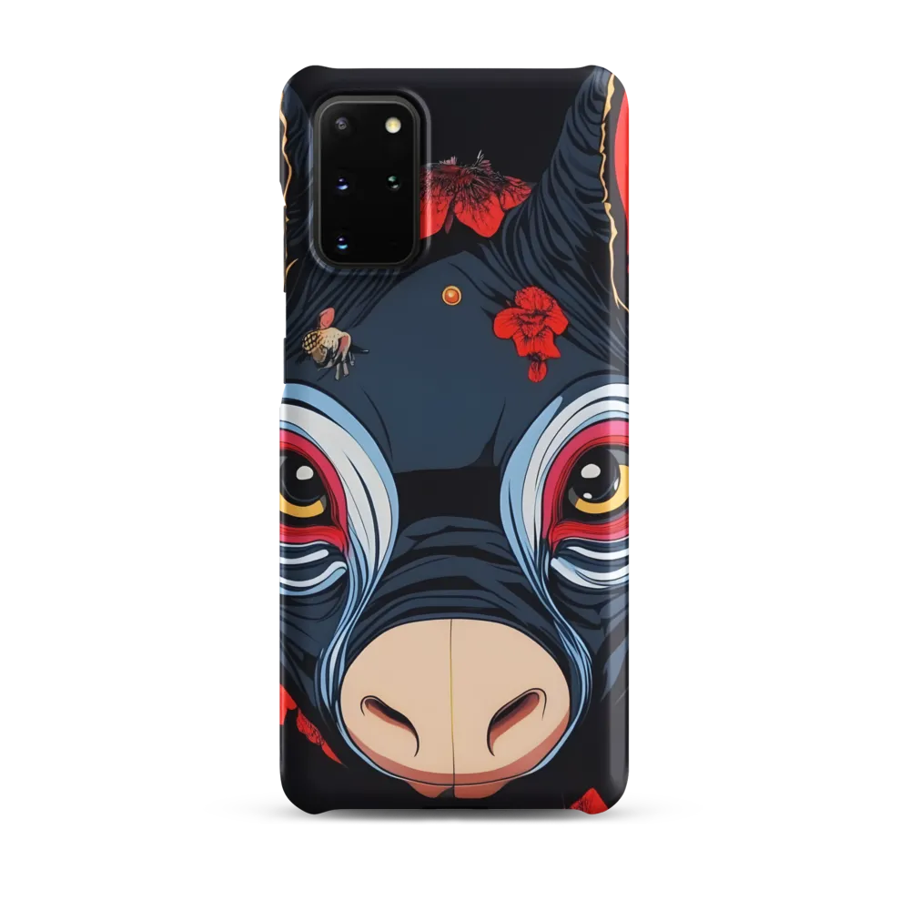 Mystical Bull with Floral Motifs