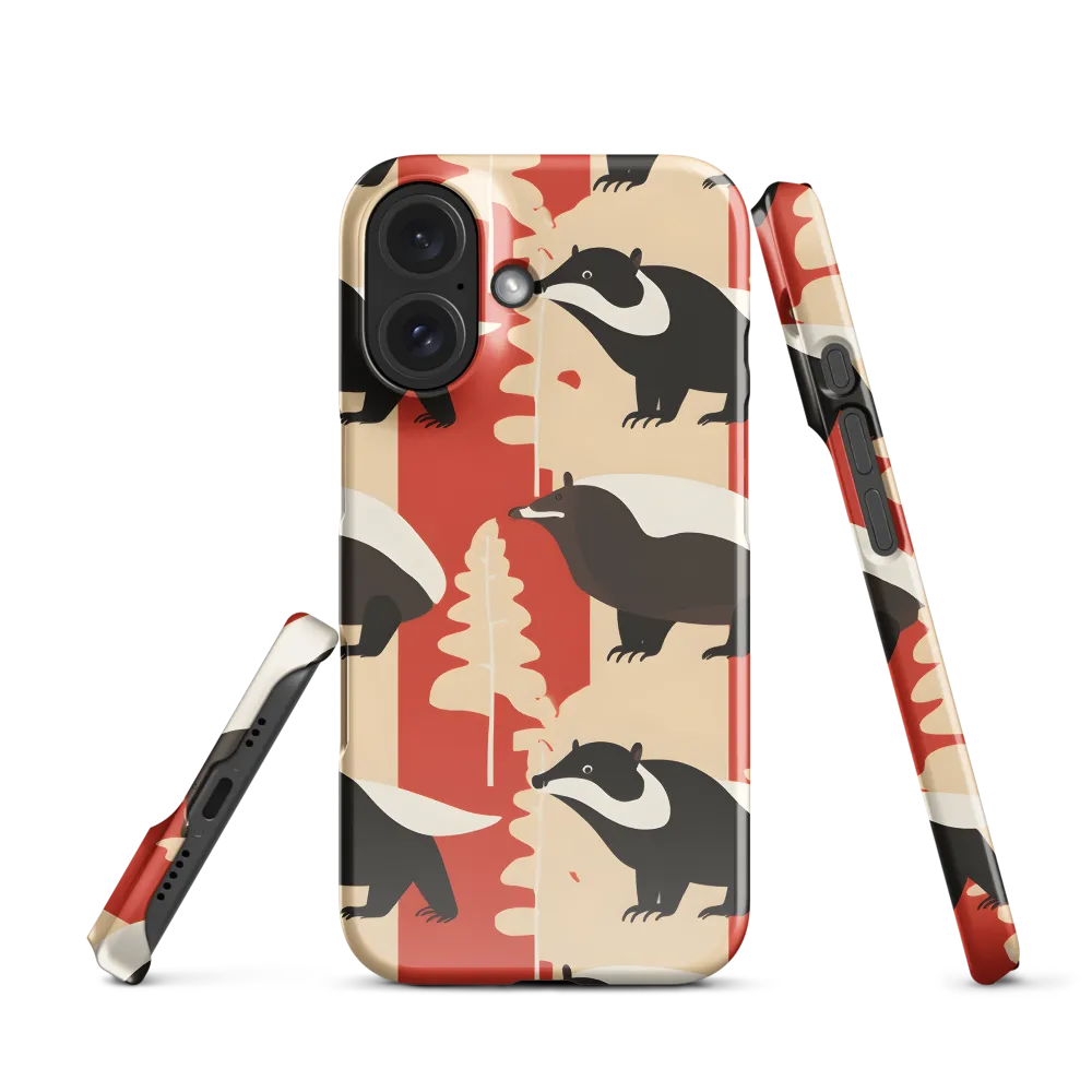 Wildlife Pattern: The Badger Tale | Phone Case |  16 | Snap Case | Glossy