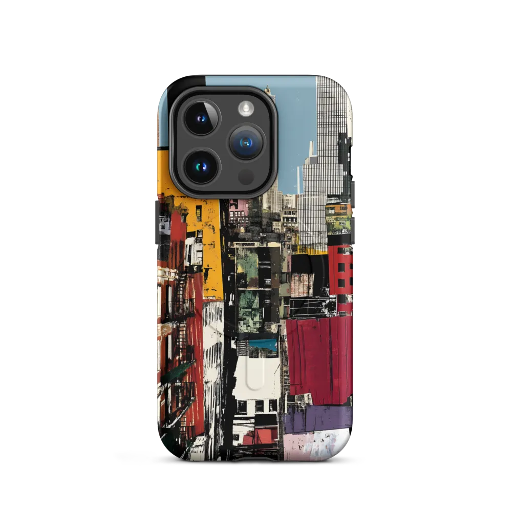 Urban Collage: A Vivid Cityscape | Phone Case |  14 Pro | MagSafe® Tough Case | Matte
