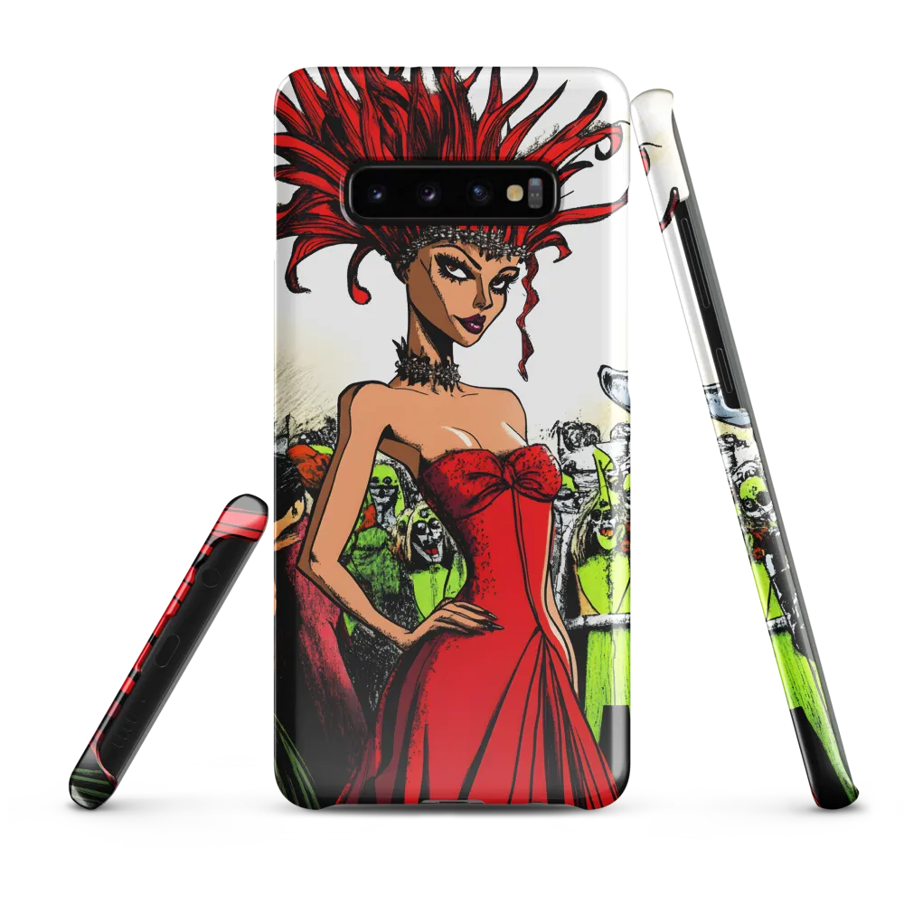 Fiery Elegance: A Fashion Statement | Phone Case |  S10 Plus | Snap Case | Glossy