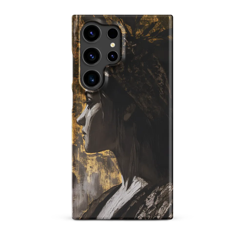 Golden Elegance: A Modern Profile Portrait