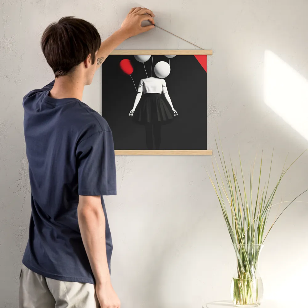 Suspended in Mystery | Poster With Oak Wood Hanger | 18″×18″