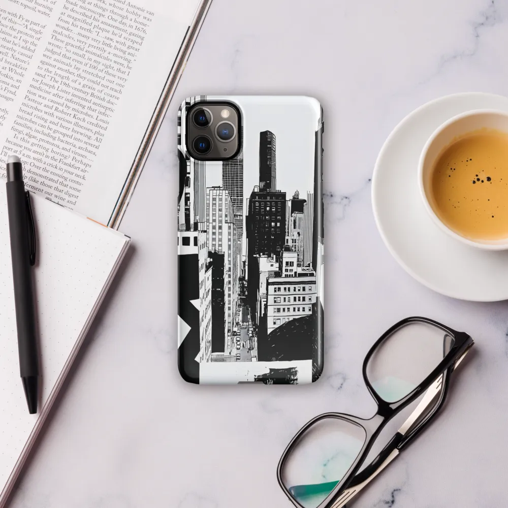 Urban Monochrome: A Contemporary Cityscape | Phone Case |  11 Pro Max | Snap Case | Glossy