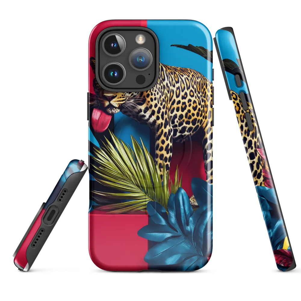 Playful Leopard in Vibrant Paradise