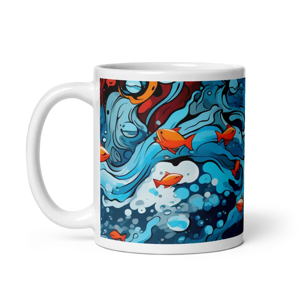 Fluid Harmony: Ocean and Flames | Mugs | Multiple Sizes & Colors