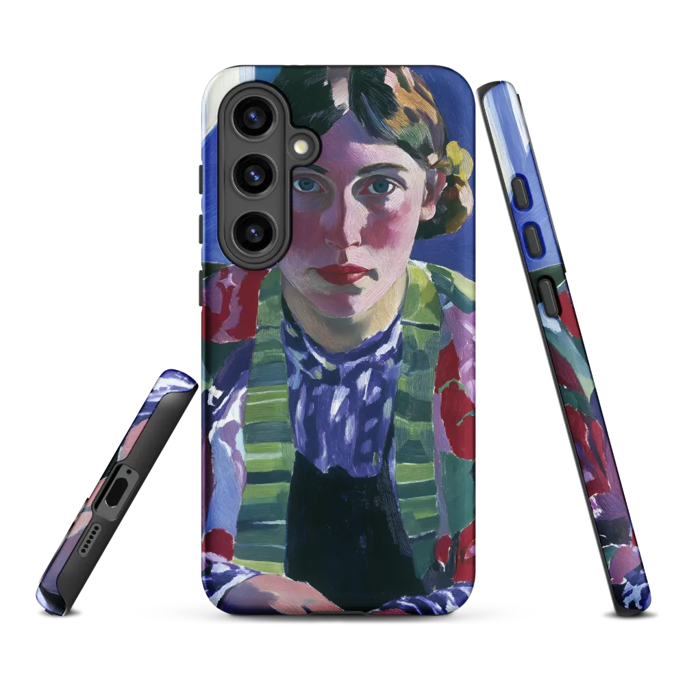 Vibrant Gaze: A Modernist Portrait