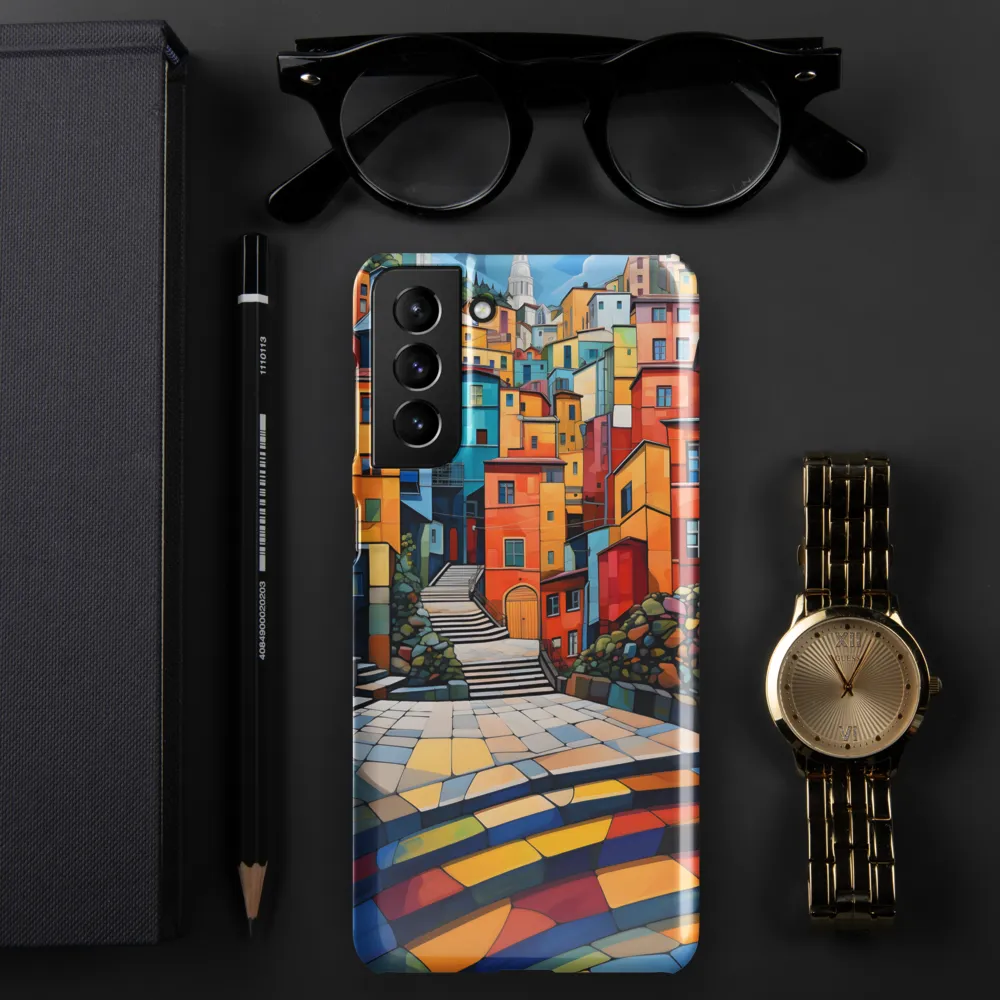 Vibrant Village: A Cubist Journey