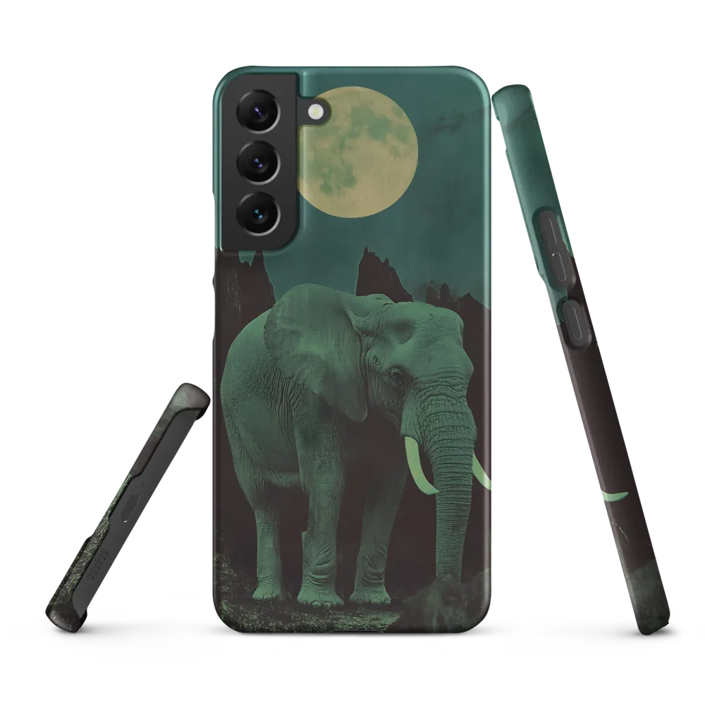 Ethereal Presence: Elephant Under a Full Moon