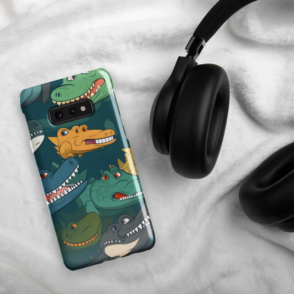 Cheerful Crocodilian Parade | Phone Case |  S10e | Snap Case | Glossy