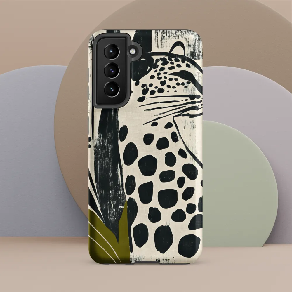 Leopard in Silhouette: A Modern Appeal | Phone Case |  S21 FE | Tough Case | Matte