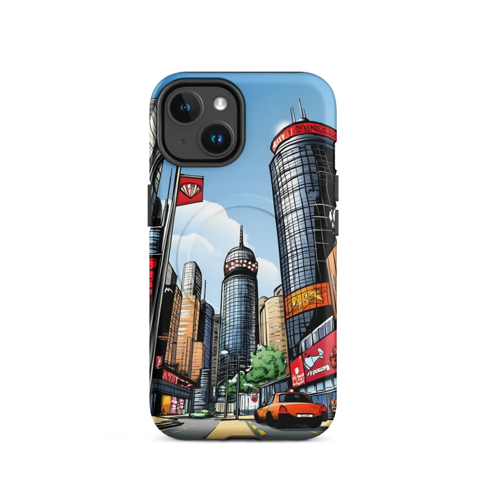 Urban Pulse: A Comic Cityscape | Phone Case |  14 | MagSafe® Tough Case | Matte